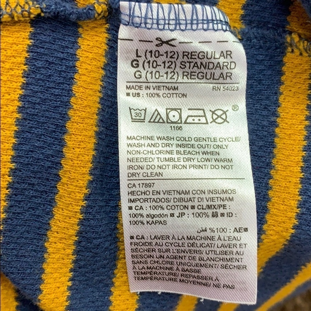 Boys Old Navy Striped Thermal Long Sleeve Shirt - Picture 5 of 8